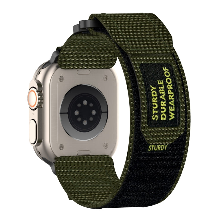 Frerndorf | Für Apple Watch Ultra 2 49mm Nylon Klettverschluss Armband (Armeegrün)