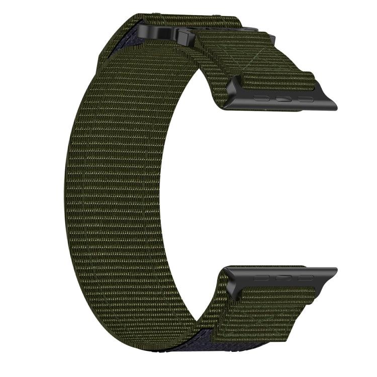 Frerndorf | Für Apple Watch Ultra 2 49mm Nylon Klettverschluss Armband (Armeegrün)