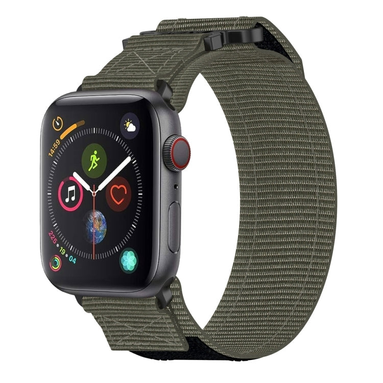 Frendorf | Für Apple Watch Series 4 40mm Nylon Haken- und Schlaufenverschluss Uhrband (Grau)