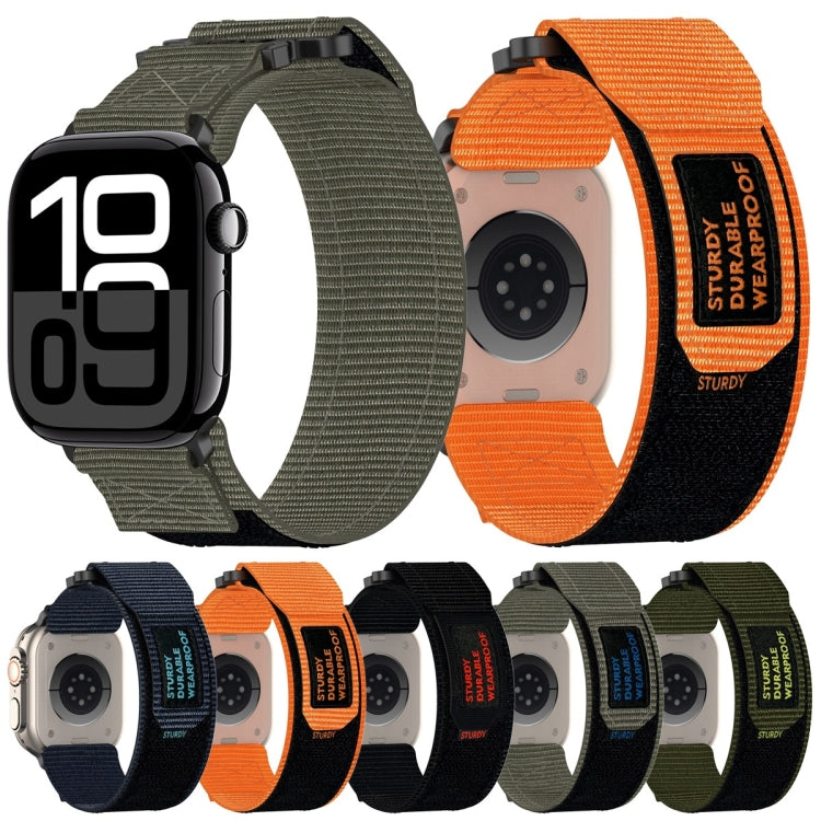 Frendorf | Für Apple Watch Series 4 40mm Nylon Haken- und Schleifenverschluss-Uhrenarmband (Orange)