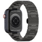 Frerndorf | Für Apple Watch Series 9 45mm Twill Edelstahl Armband (Schwarz)
