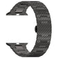 Frerndorf | Für Apple Watch Series 9 45mm Twill Edelstahl Armband (Schwarz)
