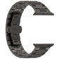 Frerndorf | Für Apple Watch Series 9 45mm Twill Edelstahl Armband (Schwarz)