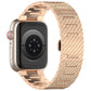 Frerndorf | Für Apple Watch Series 9 45mm Twill Edelstahl Armband (Roségold)