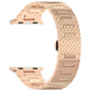 Frerndorf | Für Apple Watch Series 9 45mm Twill Edelstahl Armband (Roségold)
