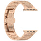 Frerndorf | Für Apple Watch Series 9 45mm Twill Edelstahl Armband (Roségold)