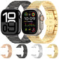 Frerndorf | Für Apple Watch Series 9 45mm Twill Edelstahl Armband (Roségold)