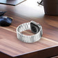 Frerndorf | Für Apple Watch Series 9 45mm Twill Edelstahl Armband (Schwarz)