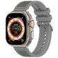 Frerndorf | Für Apple Watch Series 9 45mm Gewöhnliche Schnalle Hybrid Nylon Geflochten Silikon Uhrenarmband (Grau)