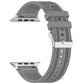 Frerndorf | Für Apple Watch Series 9 45mm Gewöhnliche Schnalle Hybrid Nylon Geflochten Silikon Uhrenarmband (Grau)