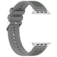 Frerndorf | Für Apple Watch Series 9 45mm Gewöhnliche Schnalle Hybrid Nylon Geflochten Silikon Uhrenarmband (Grau)