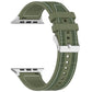 Frendorf | Für Apple Watch SE 2022 40mm Gewöhnliche Schnalle Hybrid Nylongeflecht Silikon Uhrenarmband (Grün)