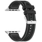 Frendorf | Für Apple Watch Series 4 40mm gewöhnliche Schnalle Hybrid Nylon Geflochtene Silikon Uhrband (Schwarz)