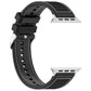 Frendorf | Für Apple Watch Series 4 40mm gewöhnliche Schnalle Hybrid Nylon Geflochtene Silikon Uhrband (Schwarz)