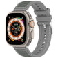 Frendorf | Für Apple Watch Series 7 45mm Offizielles Schnallen Hybrid Nylon Geflochten Silikon Uhrenarmband (Grau)