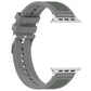 Frendorf | Für Apple Watch Series 7 45mm Offizielles Schnallen Hybrid Nylon Geflochten Silikon Uhrenarmband (Grau)