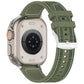 Frendorf | Für Apple Watch Series 2 38mm Offizielle Schnalle Hybrid Nylon Geflochtene Silikon Uhrband (Grün)