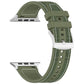 Frendorf | Für Apple Watch Series 2 38mm Offizielle Schnalle Hybrid Nylon Geflochtene Silikon Uhrband (Grün)