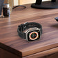 Frerndorf | Für Apple Watch Series 9 45mm Offizielles Schnallen Hybrid Nylon Geflecht Silikon Uhrenarmband (Schwarz)