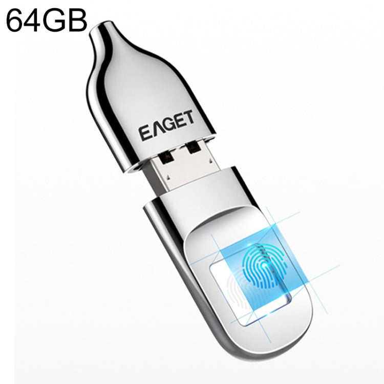 Frendorf | EAGET FU5 64G USB 2.0 Schnittstelle Metall Flash U Disk mit Fingerabdruckidentifikation