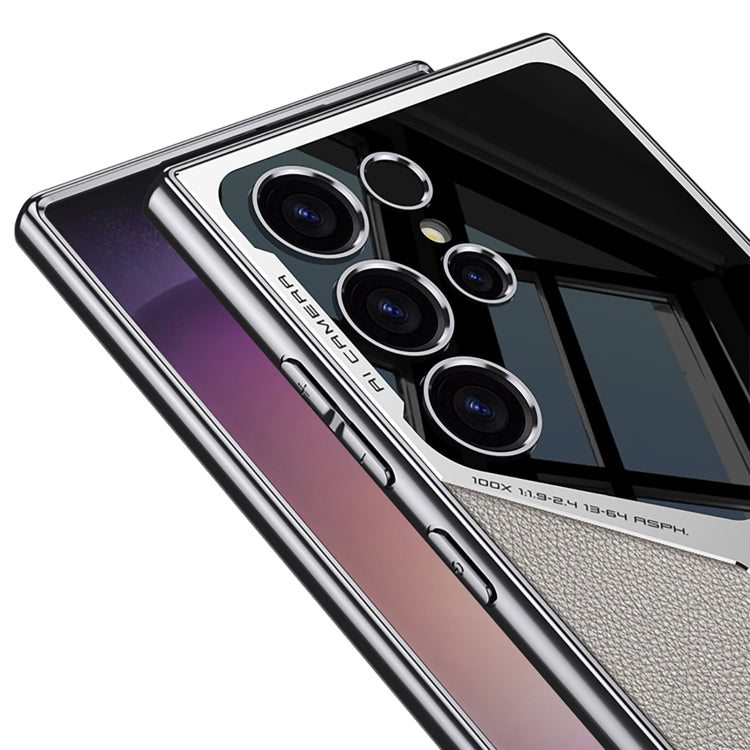 Frendorf | Für Samsung Galaxy S24 Ultra GKK Leder Elektroplating Supersonic Speed Stoßfeste Telefonhülle (Carbonfaser)