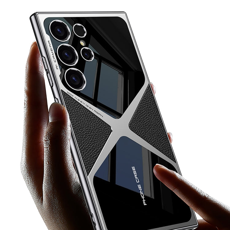 Frendorf | Für Samsung Galaxy S24 Ultra GKK Leder Elektroplating Supersonic Speed Stoßfeste Telefonhülle (Carbonfaser)