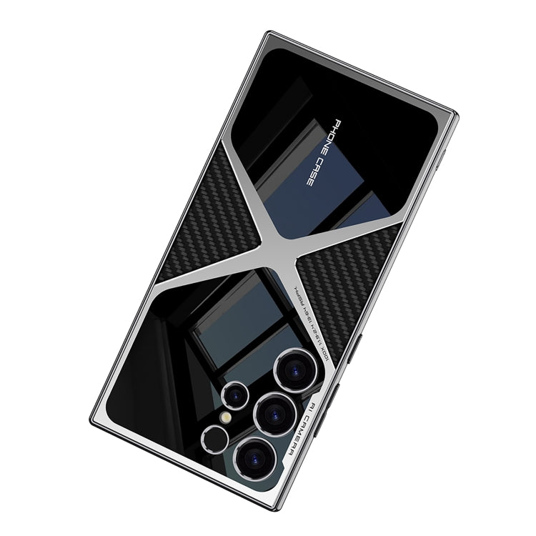 Frendorf | Für Samsung Galaxy S24 Ultra GKK Leder Elektroplating Supersonic Speed Stoßfeste Telefonhülle (Carbonfaser)