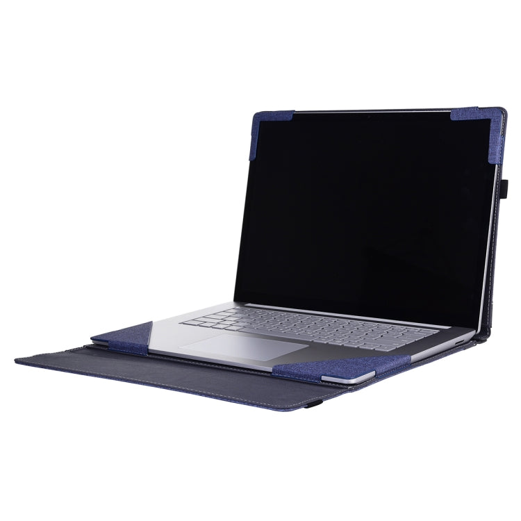 Frendorf | Für Lenovo ThinkPad X1 Carbon Gen 11 Stofftextur Laptop Leder Schutzhülle (Dunkelblau)