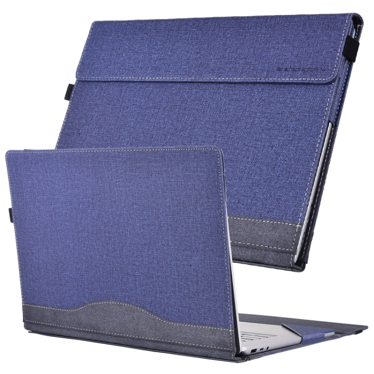 Frendorf | Für Lenovo ThinkPad X1 Carbon Gen 11 Stofftextur Laptop Leder Schutzhülle (Dunkelblau)