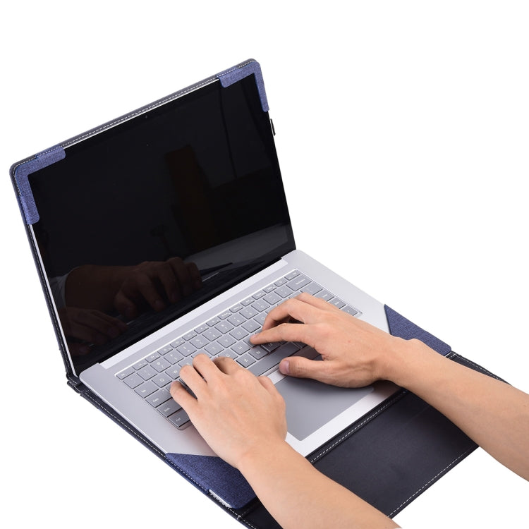 Frendorf | Für Lenovo ThinkPad X1 Carbon Gen 11 Stofftextur Laptop Leder Schutzhülle (Dunkelblau)