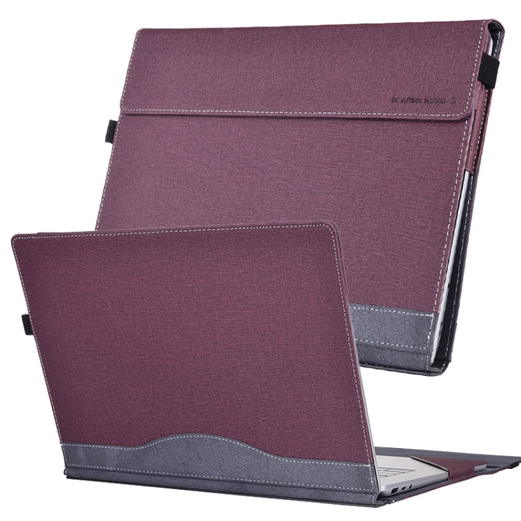 Frendorf | Für Lenovo ThinkPad X1 Carbon 14 Gen 5 Stofftextur Laptop Leder Schutzhülle (Weinrot)