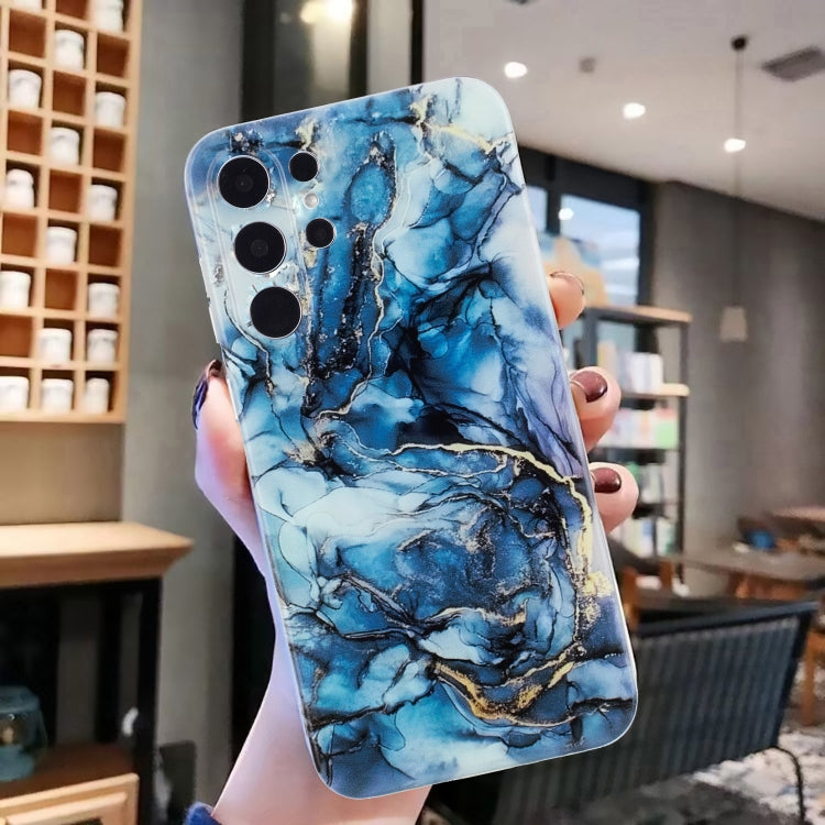 Frendorf | Für Samsung Galaxy S24 Ultra 5G IMD Marmor Muster TPU Handyhülle (Grau)