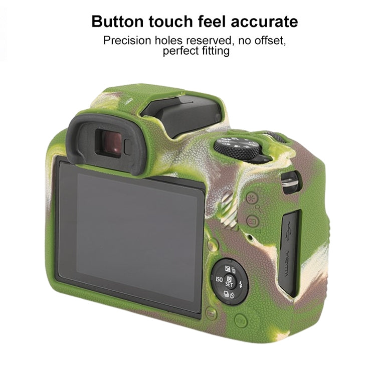 Frendorf | Voor Canon EOS R100 Litchi Textuur Zachte Siliconen Beschermhoes (Camouflage)