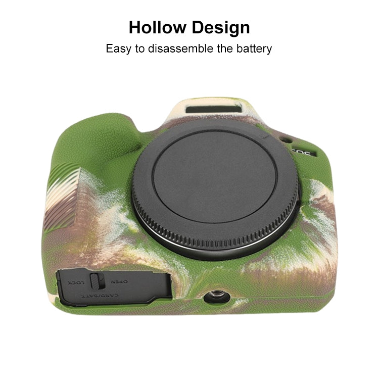 Frendorf | Voor Canon EOS R100 Litchi Textuur Zachte Siliconen Beschermhoes (Camouflage)
