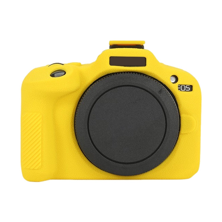 Frendorf | Für Canon EOS R100 Litschi Textur Weiche Silikon Schutzhülle (Gelb)