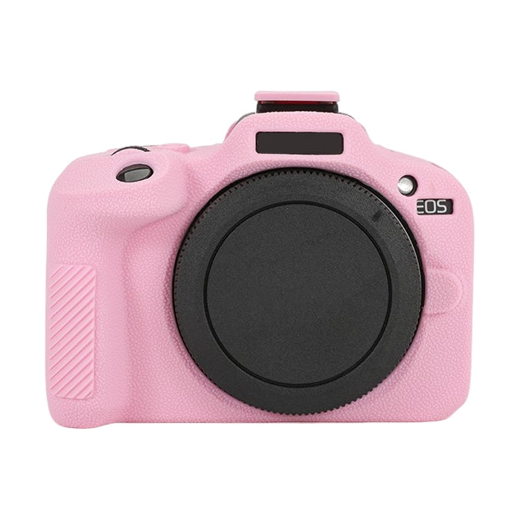 Frendorf | Für Canon EOS R100 Litschi Textur Weiche Silikon Schutzhülle (Pink)