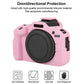 Frendorf | Für Canon EOS R100 Litschi Textur Weiche Silikon Schutzhülle (Pink)