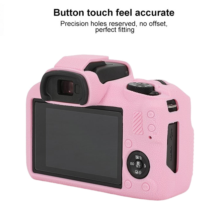 Frendorf | Für Canon EOS R100 Litschi Textur Weiche Silikon Schutzhülle (Pink)