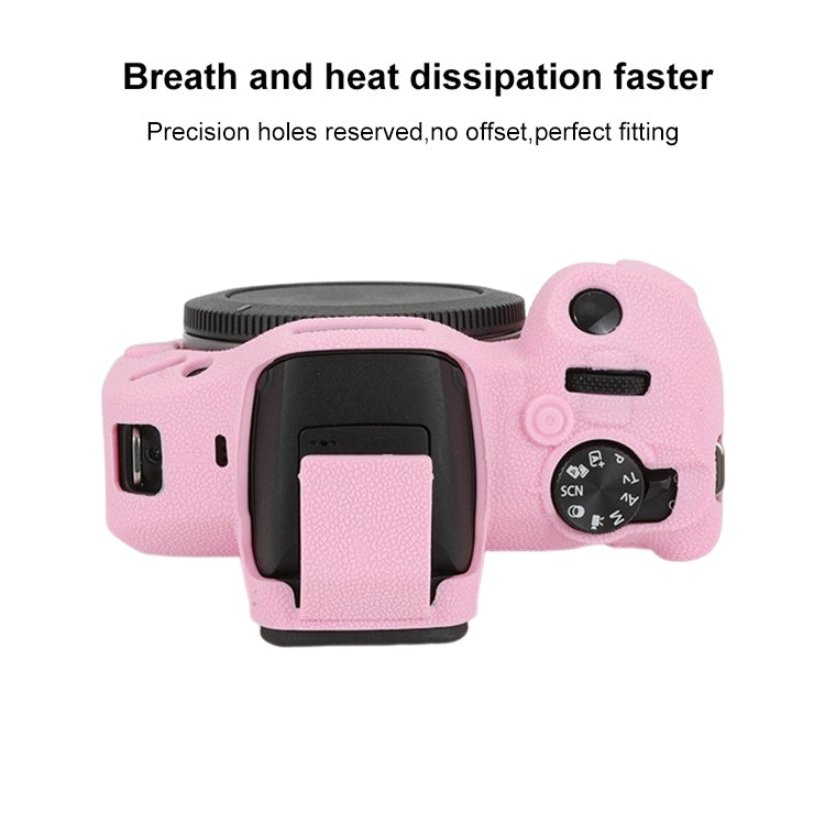Frendorf | Für Canon EOS R100 Litschi Textur Weiche Silikon Schutzhülle (Pink)