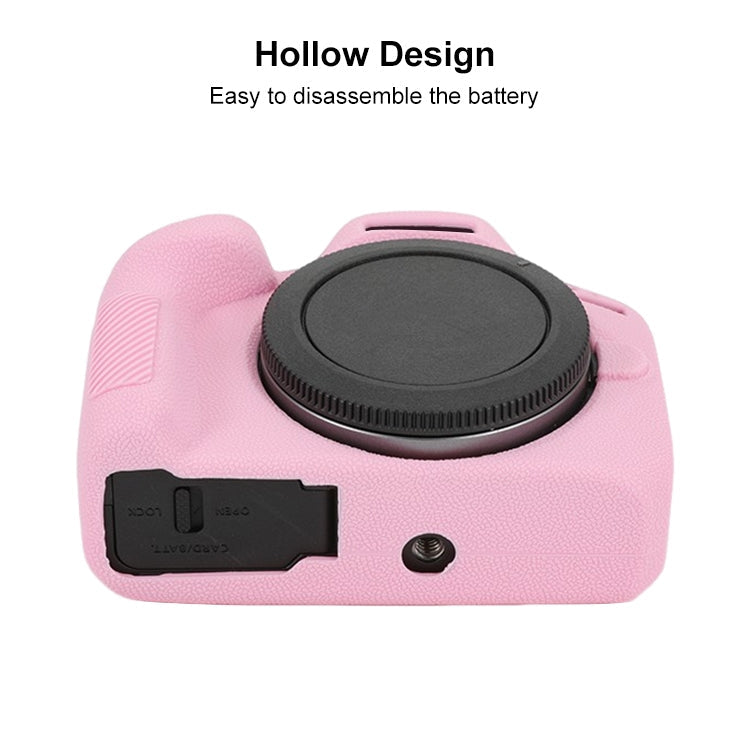 Frendorf | Für Canon EOS R100 Litschi Textur Weiche Silikon Schutzhülle (Pink)