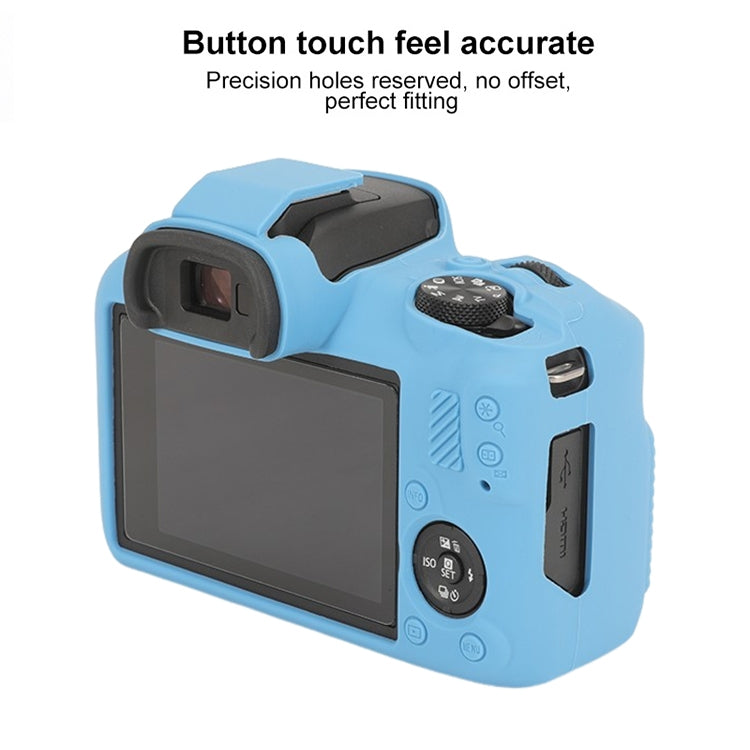 Frendorf | Voor Canon EOS R100 Glanzende Zachte Siliconen Beschermhoes (Blauw)