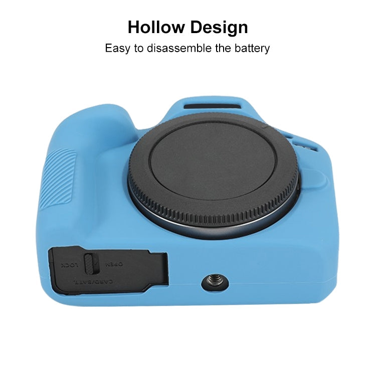 Frendorf | Voor Canon EOS R100 Glanzende Zachte Siliconen Beschermhoes (Blauw)