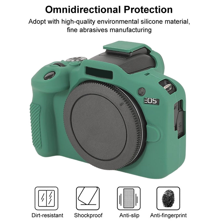 Frendorf | Für Canon EOS R100 Glänzende Weiche Silikon Schutzhülle (Grün)