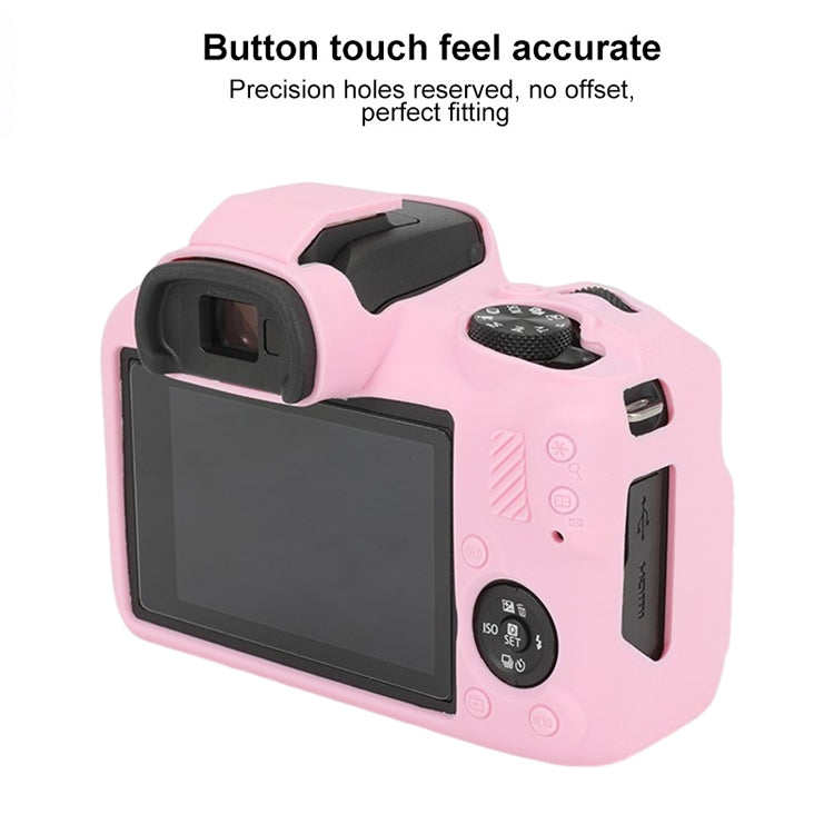 Frendorf | Voor Canon EOS R100 Glanzende Zachte Siliconen Beschermhoes (Roze)