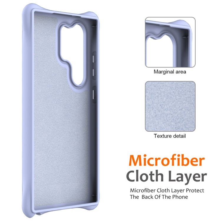Frendorf | Für Samsung Galaxy S24 Ultra 5G Wave Texture MagSafe Magnetic Liquid Silicone Handyhülle (Lila)