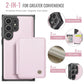Frendorf | Für Samsung Galaxy S24 Ultra 5G JEEHOOD J05 Business Magnetic Style RFID Leder Handyhülle (Pink)
