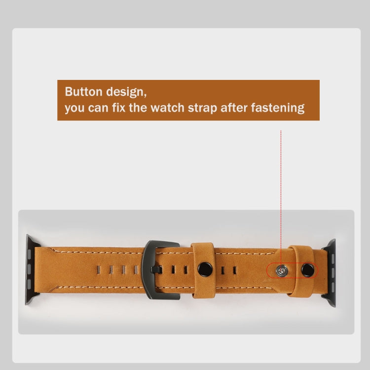 Frendorf | Für Apple Watch 5 & 4 40mm / 3 & 2 & 1 38mm Lederarmband (Braun)