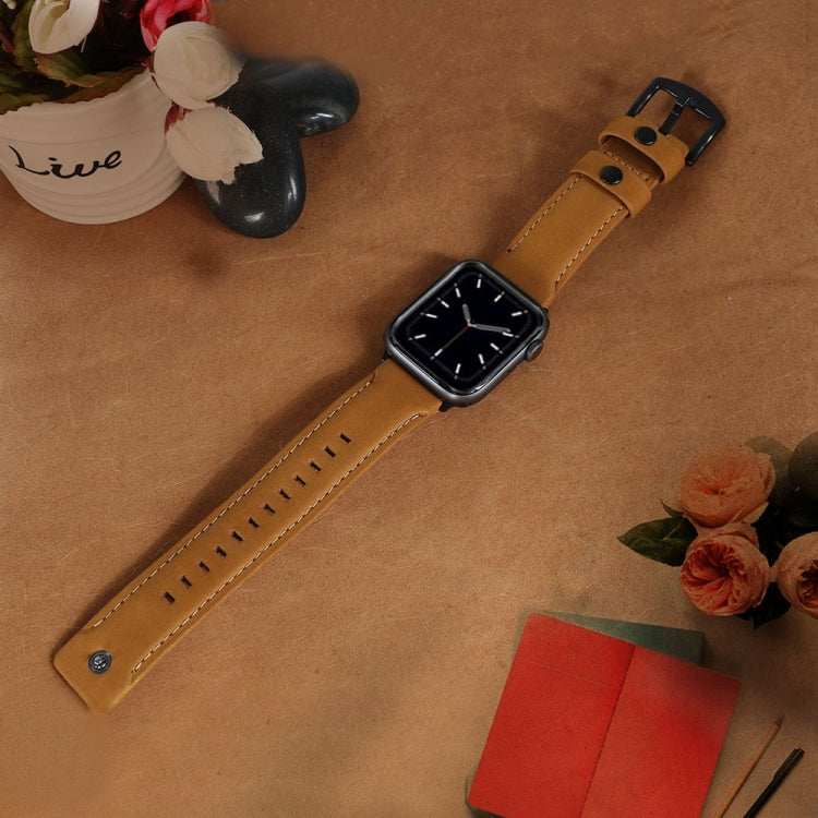 Frendorf | Für Apple Watch 5 & 4 40mm / 3 & 2 & 1 38mm Lederarmband (Braun)