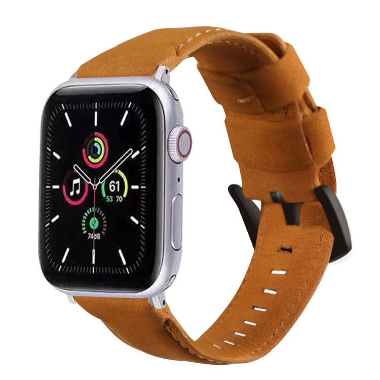 Frendorf | Für Apple Watch 5 & 4 40mm / 3 & 2 & 1 38mm Lederarmband (Braun)