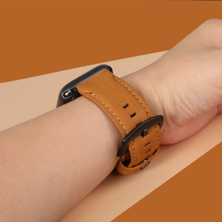 Frendorf | Für Apple Watch 5 & 4 40mm / 3 & 2 & 1 38mm Lederarmband (Braun)